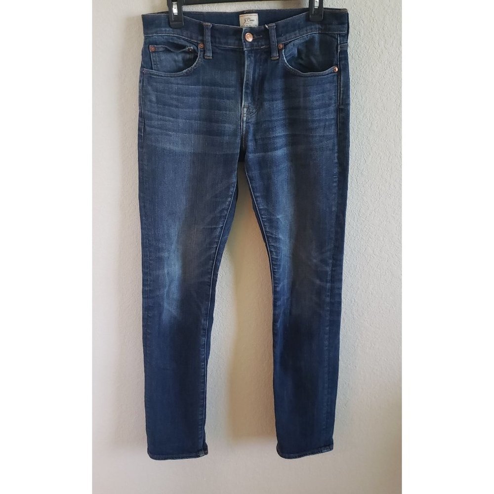 J.Crew Mens Size W30 L34  484 Slim-fit jean stretch dark wash in Japanese denim